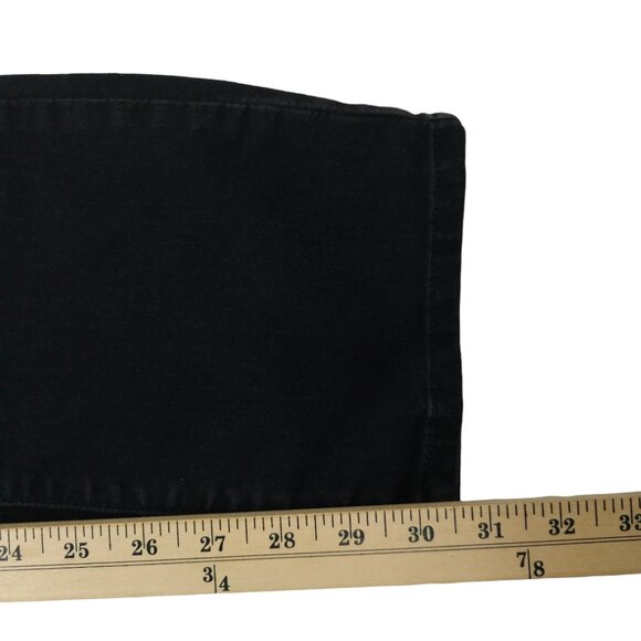 Levis 505 Straight Jeans Womens Size 27 Stretch Denim Mid Rise 5 Pocket Black - Picture 15 of 15